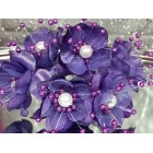 2 Purple Flower with Pearls Bunches 6 Flowers Per Bunch 12 Flowers Weddings Sweet 16 or Bridal Shower